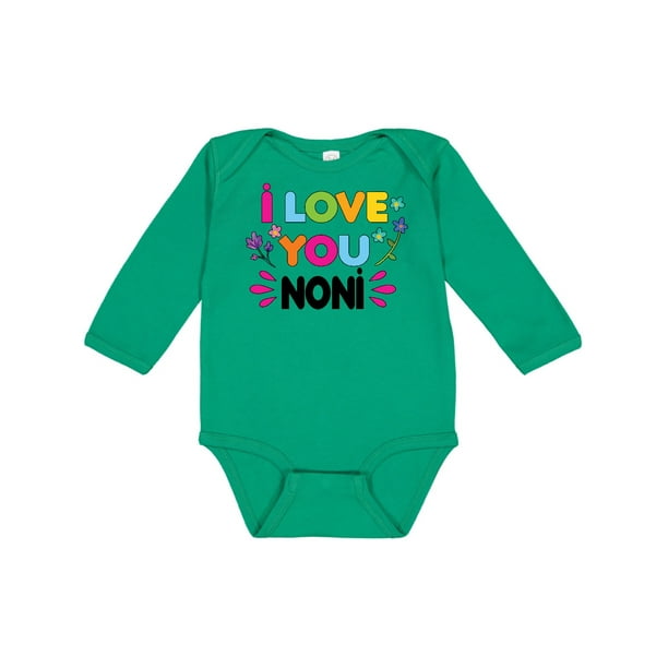inktastic I Love You Noni with Flowers Long Sleeve Creeper 